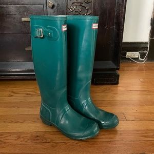 Teal Hunter Rain-boots - Women's 8